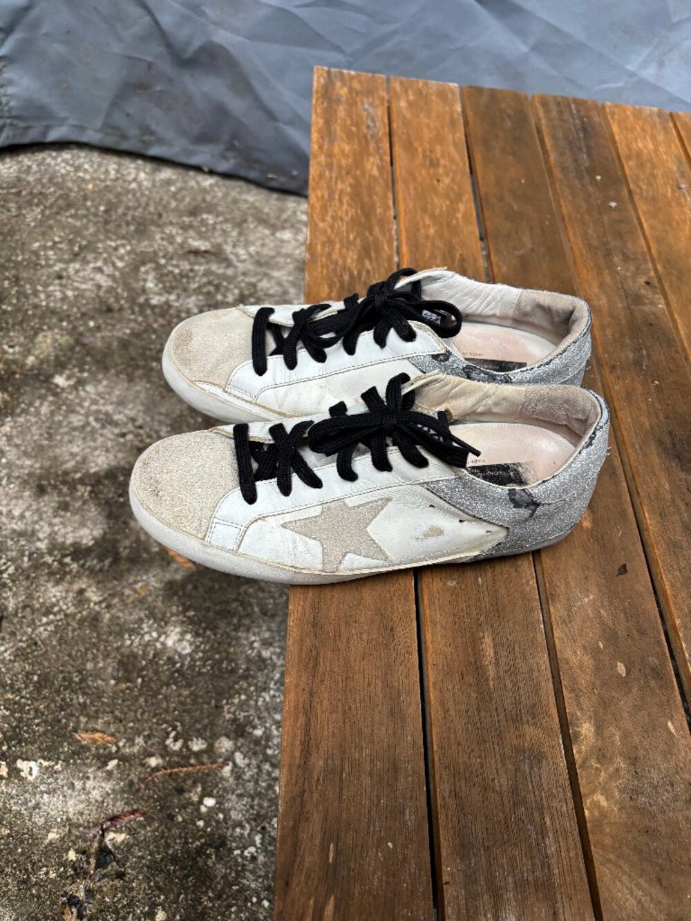 Golden Goose Superstar Sneakers – EU 39 – Distressed Silver Glitter - Picture 16 of 16